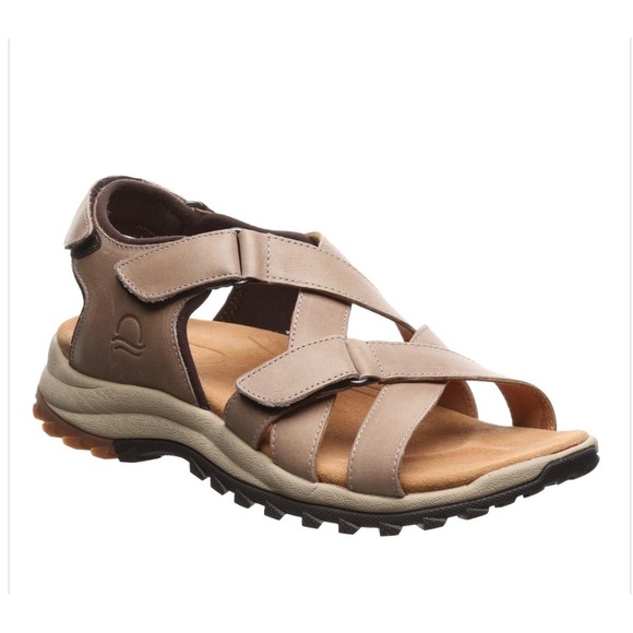 Strole Shoes - Strole Soft Stride Brown Leather Strappy Comfort Walking Sandals Womens 10